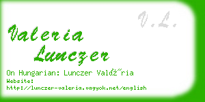 valeria lunczer business card